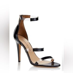 Tamara Mellon Black Patent Leather Frontline Heels Size 40 NWOT